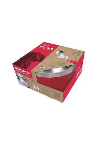 10531099 M-pets Eskımo Çift Cidarlı Mama Kabı 2l Red