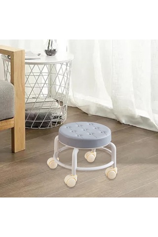 Suntek Düşük Tekerlekli Koltuk Pu Deri Yastıklı Küçük