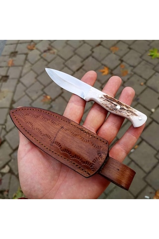 B. C. Mini Bushcraft Kamp Bıçağı (Geyik) Kahverengi