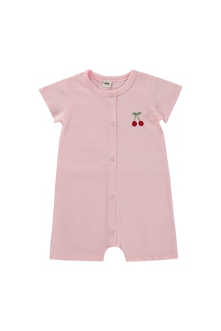 Civil Baby Kiraz Baskılı 6-18 Ay Tulum - Pembe Şeker Pembe