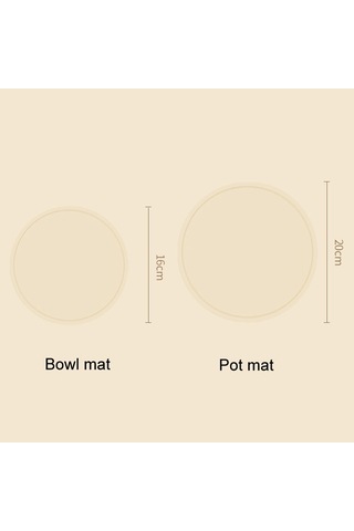 Sones Ev Yuvarlak Isı Yalıtım Matları Mutfak Yüksek Sıcaklığa Dayanıklı Silikon Ped, Renk: Tencere Ped Kahverengi Diğer