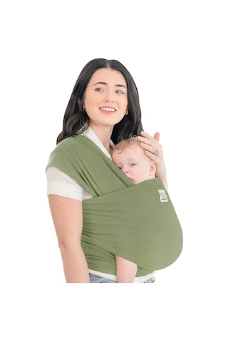 Keababies Bebek Taşıyıcısı, Nefes Alabilir, Ergonomik ve Eller Serbest Sarma Taşıyıcı Portbebe Yeşil Tek Ebat