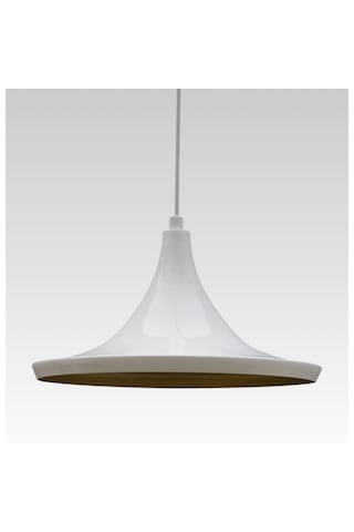 Riolight Retro Metal Sarkıt Avize Beyaz Içi Sarı Çap: 36 Cm