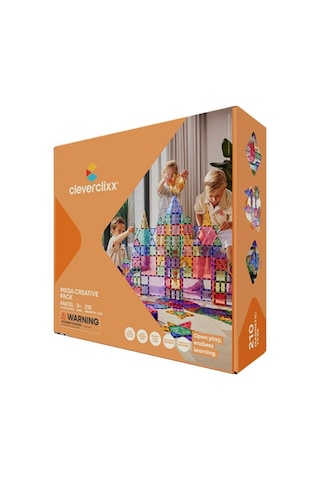 Cleverclixx Mega Creative Pack Manyetik Bloklar, Pastel 210 Parça