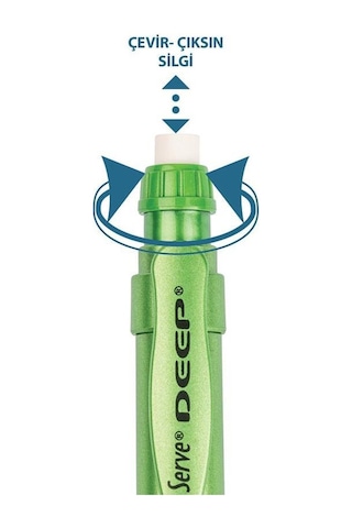 Serve Deep Mekanik Uçlu Kalem 0.7 Mm Metalik Fıstık Yeşil