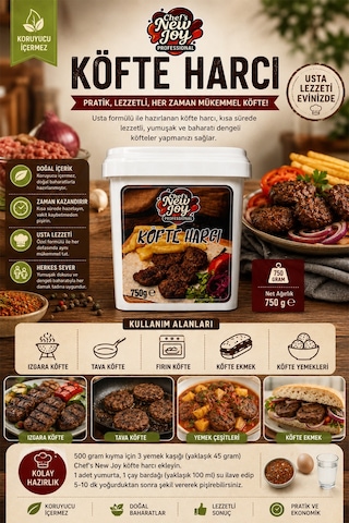 Köfte Harcı 750 Gr Koruyucusuz Doğal Geleneksel