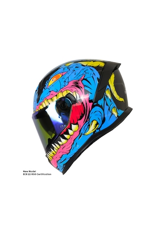 Mts M-910 Full Face Güneş Vizörlü Kraken Kapalı Kask