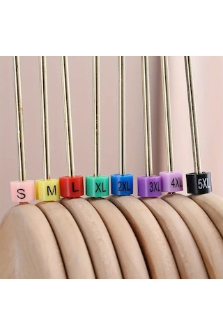 Jokey Ambalaj Askı Için Siyah Baskılı (4XL)' Beden Boncuğu (100 Adet)