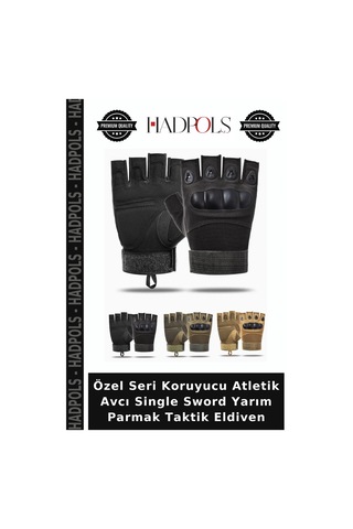 Hadpols Özel Seri Koruyucu Atletik Avcı Single Sword Yarım Parmak Taktik Eldiven Çok Renkli
