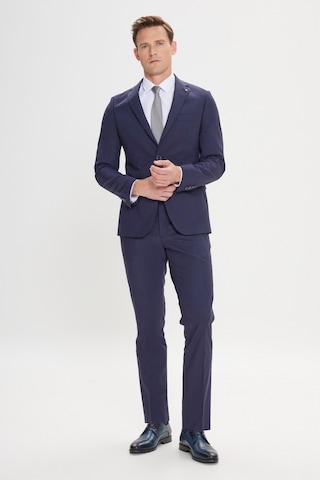 AC&Co / Altınyıldız Classics Erkek Lacivert Slim Fit Dar Kesim Mono Yaka Takım Elbise Lacivert