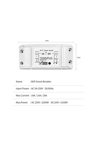 Maoyaya 20a/16a/10a Wifi Anahtarı Akıllı Ev Otomasyonu Röle Modülü Kablosuz Kontrol 16a Diğer