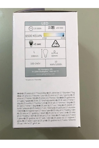 General Elc. Led Lamba 10w 60w 850 Lümen 6500k Beyaz 25,000 Saat