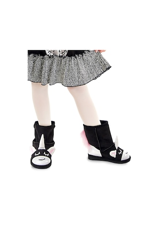 Denokids Siyah Unicorn Kız Çocuk Bot Siyah