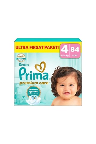 Bebek Bezi Premium Care 4 Numara 84 Adet Ultra Fırsat Paketi