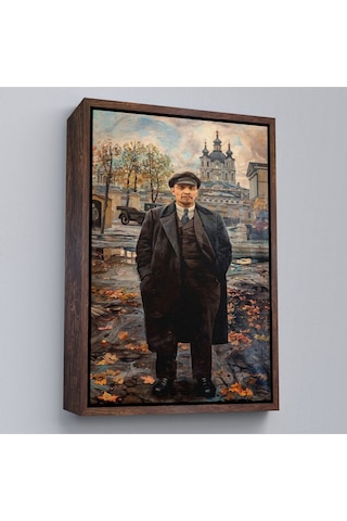 Çerçeveli Vladimir Lenin Sovyet Dönemi Rusya Dekoratif Duvar Tablosu-6194