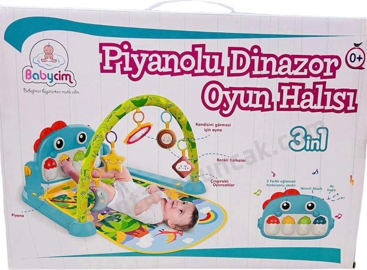 Piyanolu Dinozor Oyun Halısı