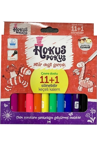 Masaüstü Hokus Pokus 12 Renk Sihirli Keçeli Kalem 5101