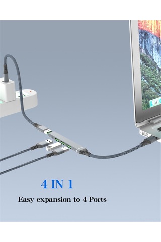 Dört Portlu Usb Hub Typec Docking İstasyonu Dizüstü Bilgisayar Dönüştürücü Bir İki Dört Bölücü Usb 3.0 Hub Docking İstasyonu