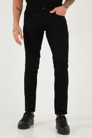 Buratti Pamuklu Regular Fit Normal Bel Boru Paça Jeans Erkek Kot Pantolon 2211C01Parma Siyah