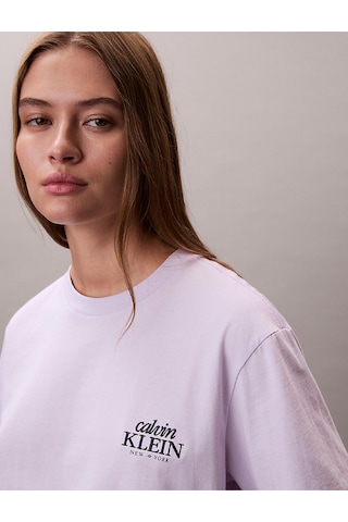 Calvin Klein Bayan T Shirt Lv047f801g 3oq Lila Lila