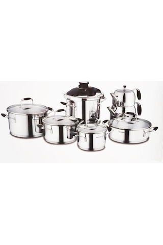 Korkmaz Flora 14 Parça Hiper Set Siyah A1758