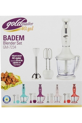 Goldmaster Uyumlu Badem Blender Seti -Çırpıcı Tel Siyah 1 Adet-