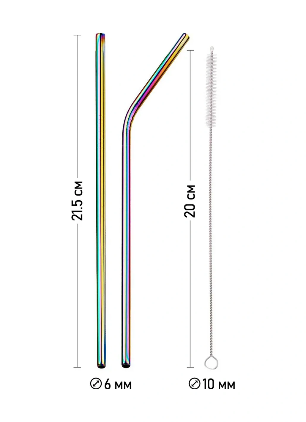 Black Drop İçki İçin Metal Pipetler Ve Fırçası, 4 Adet 262697584