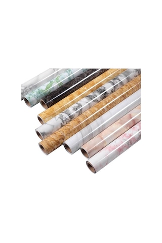 Opulentliving 5m Su Yalıtımlı Kendinden Yapışkanlı Mermer Desenli Duvar Kağıdı - Mutfak, Banyo, Oturma Odası İçin