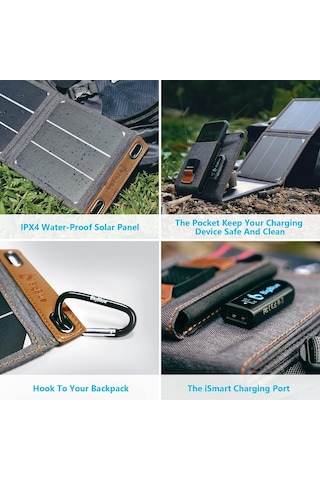 Bigblue 14 W Solar Şarj Cihazı, Taşınabilir, Çanta Boyutu Solar