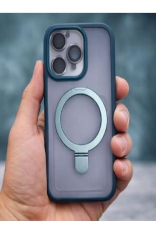 Mmc Trend Apple Uyumlu iPhone 16 Pro Max Lensli Telefon Kılıfı Mavi