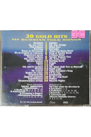 Plak Değildir Cd Dir Cd 20 Gold Hits Of Russian Folk Songs Cd