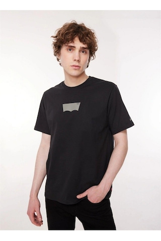 Levi's Levis Bisiklet Yaka Siyah Erkek %100 Pamuk T-shirt A2082-0147-2559 Siyah