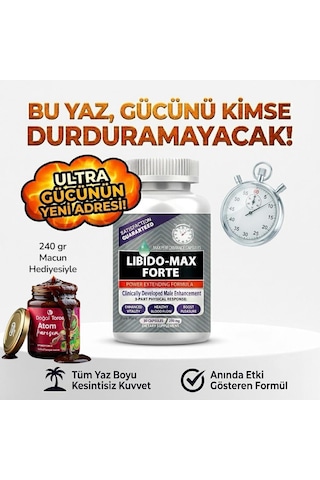 Libido Forte 1 Kutu Erkeklere Özel 30'lu Ginsengli Multipower Premium 240 Gr Besin Hediyesiyle