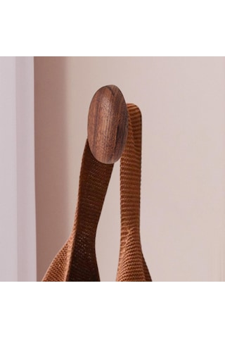 Homyl Yurt Yatak Odası Ev Için Ahşap Duvar Kanca Minimalist Oval