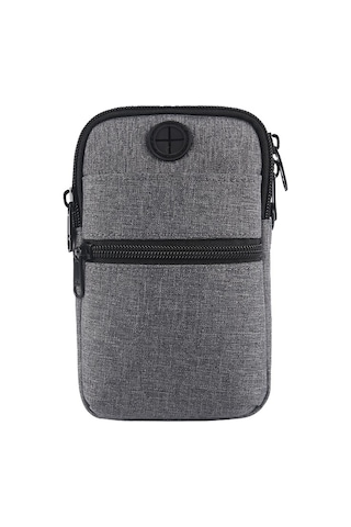 Su Geçirmez Çapraz Telefon Çantası - Küçük Ve Pratik Cep Çantası, Mini Boy Fonksiyonel Aksesuar, Günlük Kullanım İçin Şık Ve Dayanıklı Gri