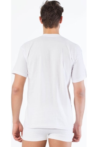 Siyah İnci Pamuklu Yuvarlak Yaka Kısa Kol T-shirt Beyaz