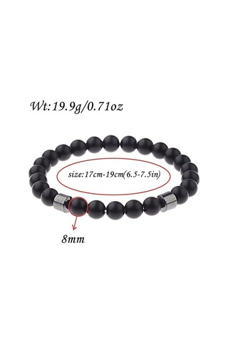 Doğal Taş Siyah Bileklik Çift Mıknatıslı Sigara Bıraktırma Güç Denge Bilekliği Çok Renkli