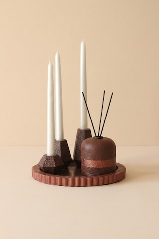 Giselle Terracotta Trio Candle & Fragrance 9'lu Set Kahverengi Giselle Terracotta Trio Candle & Fragrance 9'lu Set Kahverengi