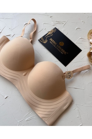 Lady Baby Straplez Kesim Destekli Dikişsiz Balensiz Toparlayıcılı Bej