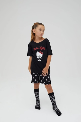 Hello Kitty Kız Çocuk Kollu Şortlu Pamuklu Pijama Takımı Renklı