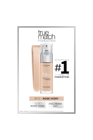 L'Oreal Paris True Match Bakım Yapan Fondöten 1R1C Rose Ivory 30 ML