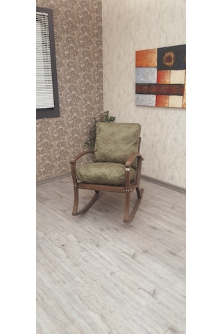 Emideco Ahşap Sallanır Koltuk Sandalye Demonte BahçeSalon Koltuğu