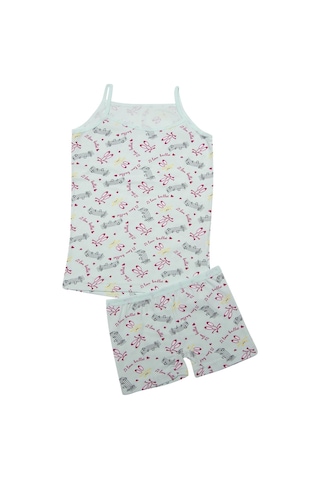 Kota 3407x6 Kız Çocuk 6'lı Karışık Desen İp Askılı Atlet Külot Takım-renkli Asorti