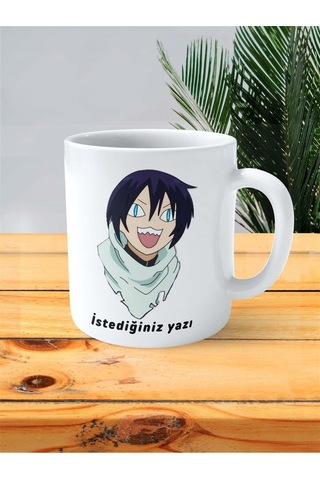 Noragami Beyaz Baskılı Kupa Bardak Kişiye Özel Model 3 Çok Renkli