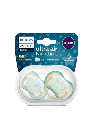 Ultra Air Gece Emziği 0-6 Ay, 2&apos Li Paket, Erkek Açık Bej