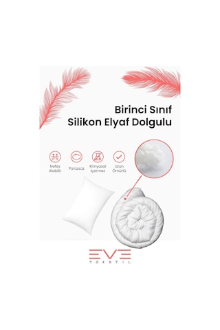 Eve Tekstil Tek Kisilik Yorgan Seti 155x215 Cm Beyaz