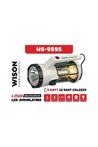 Profesyonel El Feneri &amp Kamp Lambası 5w 5570 Beyaz