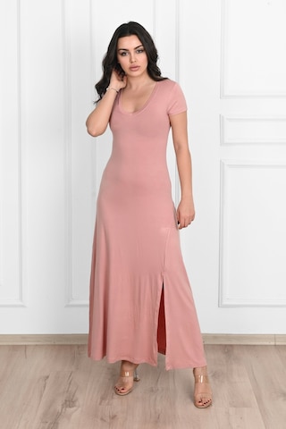 Koza Butik Kadın Yırtmaç Detaylı Elbise 5174-23 001