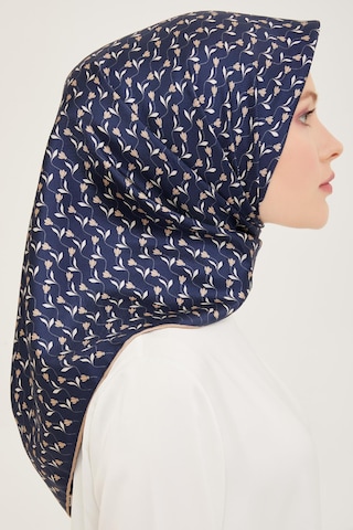 Belli Twill İpek Eşarp - 4001-80 Lacivert Vizon - Lacivert Vizon
