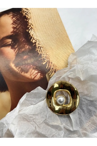 Best Price 34 Orijinal Şık İnci Broş 370345889 Altın Rengi